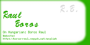 raul boros business card